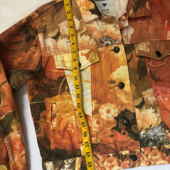 Moschino Autumn Flowers 90s Printed Crop Jacket Rare Vintage Piece - Picture 9 of 14